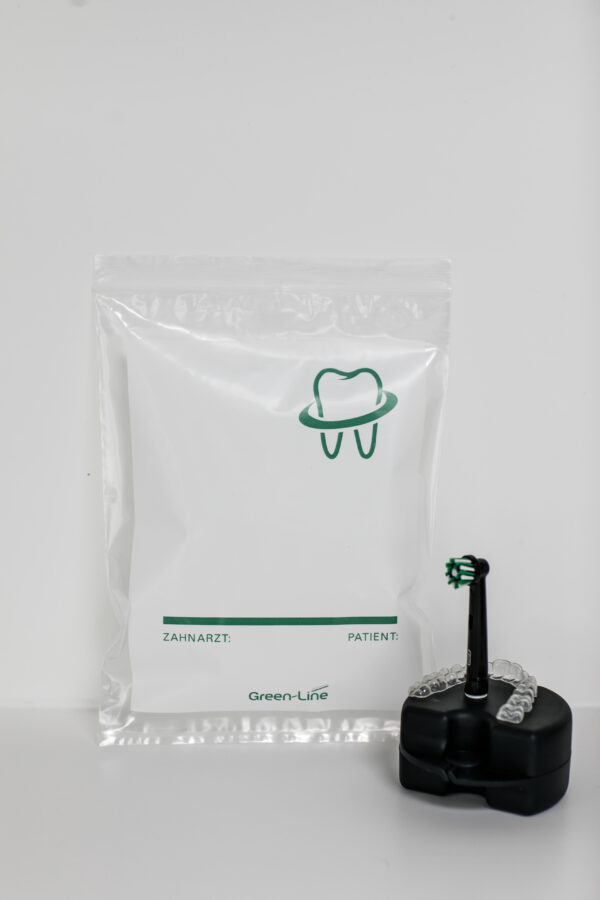 Dentalbeutel Green Line, 2-farbig bedruckt